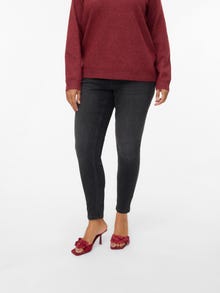Vero Moda VMCFLASH Srednji uspon Mršavo pristajanje Traperice -Black Denim - 10327702