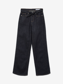 Vero Moda VMTESSA Hohe Taille Weiter Beinschnitt Jeans -Dark Blue Denim - 10327751
