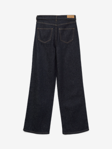 Vero Moda VMTESSA Hohe Taille Weiter Beinschnitt Jeans -Dark Blue Denim - 10327751