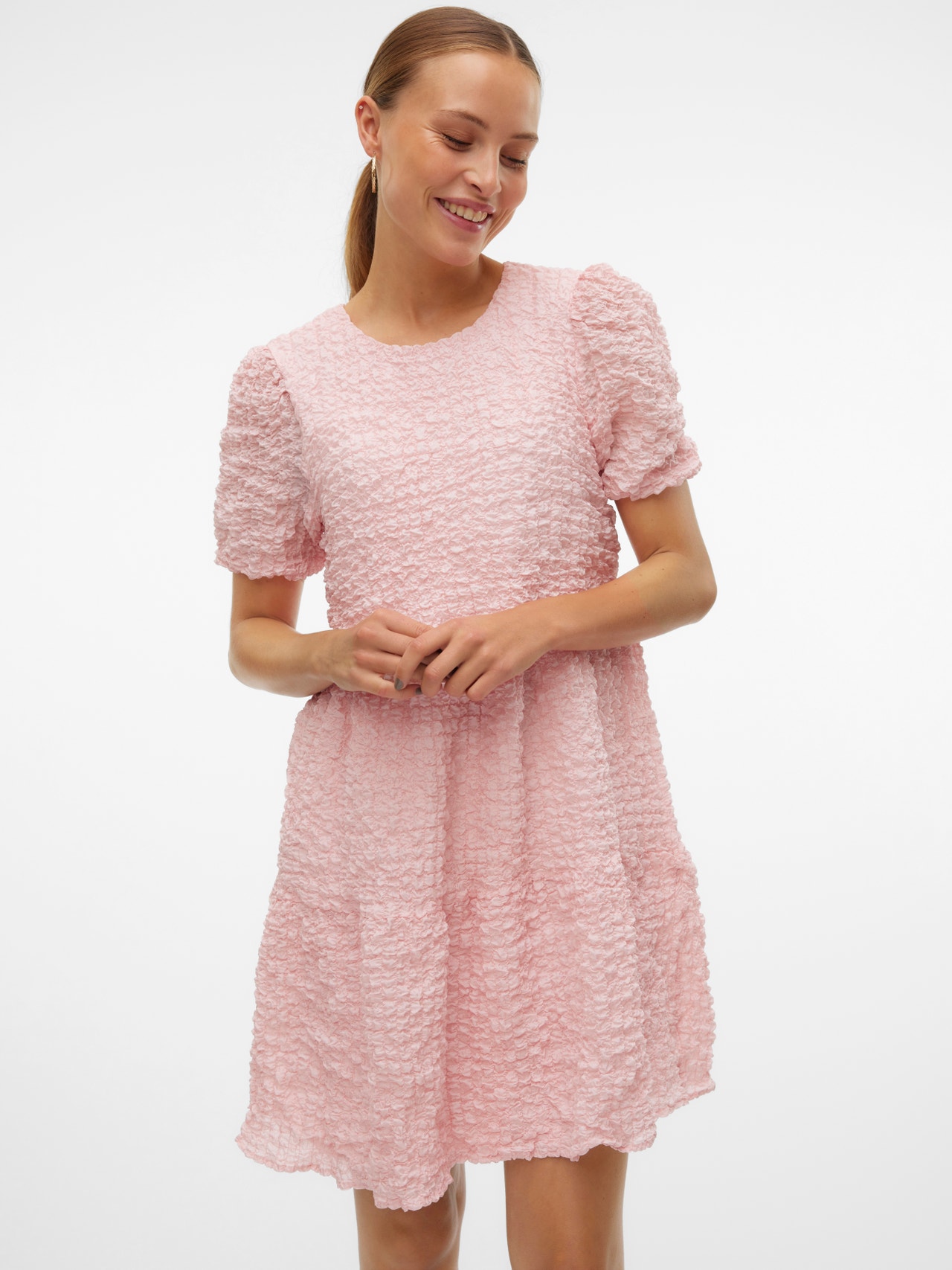 Vero Moda VMBOA Kort klänning -Roseate Spoonbill - 10327821