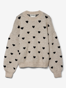 Vero Moda AWHEART Pullover -Plaza Taupe - 10327979
