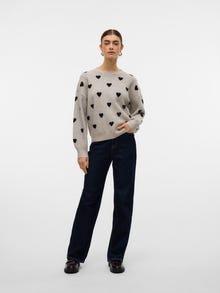 Vero Moda AWHEART Pullover -Plaza Taupe - 10327979