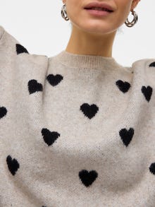 Vero Moda AWHEART Pullover -Plaza Taupe - 10327979