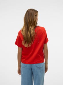Vero Moda VMPERNILLE T-Shirt -Fiery Red - 10328164