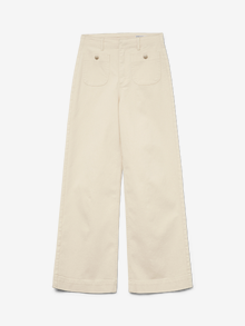 Vero Moda VMKAYLA High rise Wide Leg Fit Jeans -Ecru - 10328192