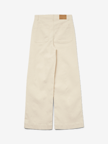 Vero Moda VMKAYLA Korkea vyötärö Wide leg fit Farkut -Ecru - 10328192