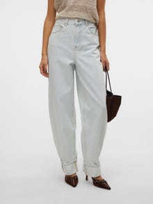 Vero Moda VMBILLIE Hohe Taille Barrel Fit Jeans -Light Blue Denim - 10328203