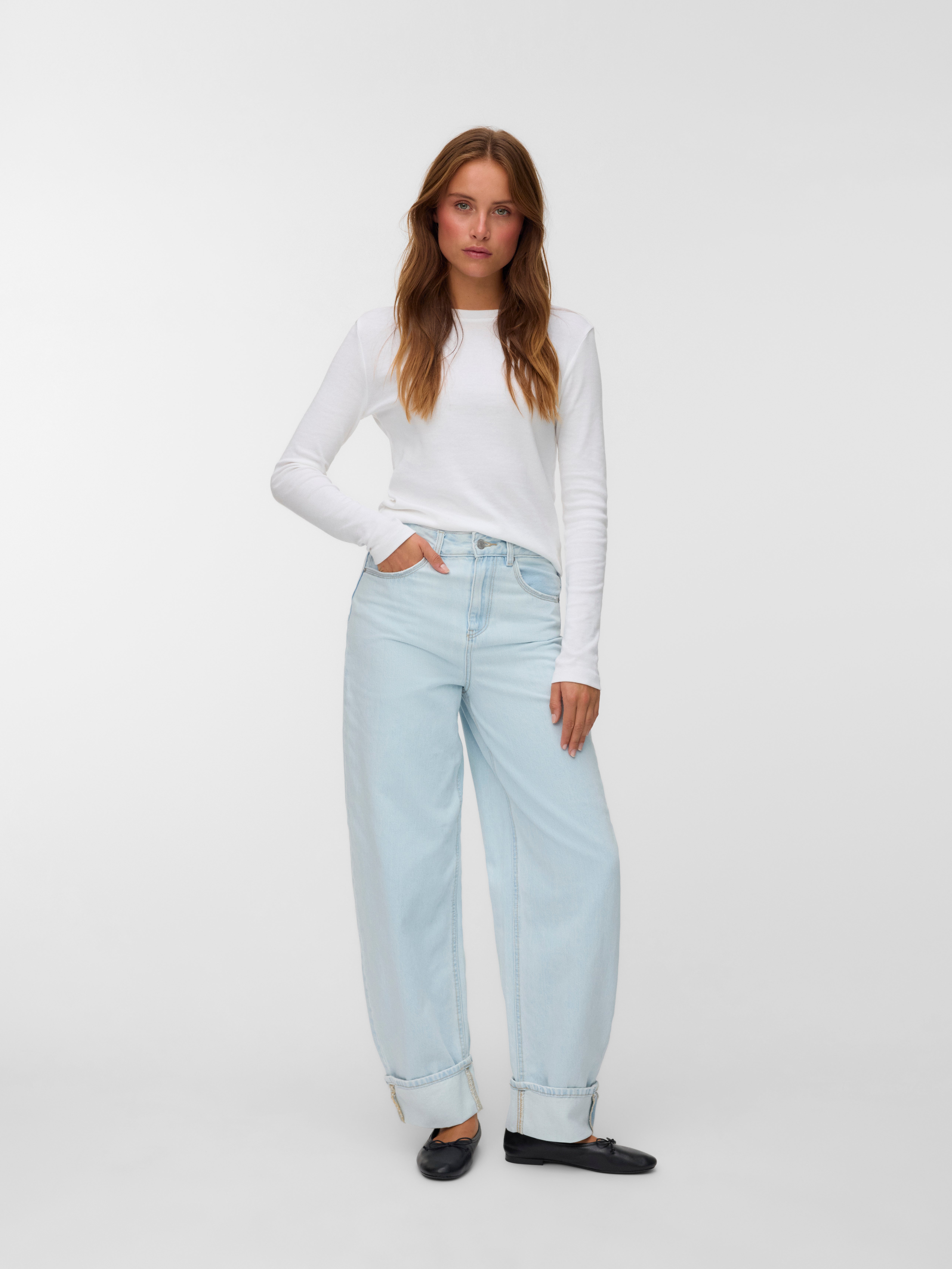 VMBILLIE High rise Barrel Fit Jeans Light Blue Vero Moda®