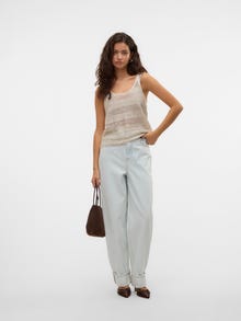 Vero Moda VMBILLIE Hohe Taille Barrel Fit Jeans -Light Blue Denim - 10328203