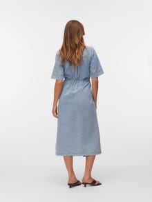 Vero Moda VMMELINDA Lang kjole -Light Blue Denim - 10328252