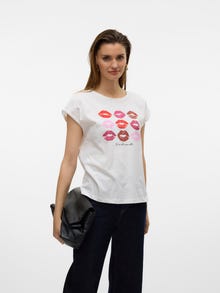 Vero Moda VMCYSMA T-Shirt -Snow White - 10328272