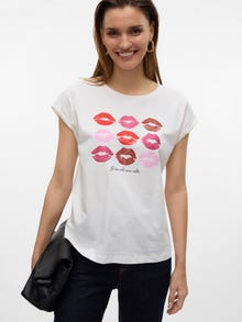Vero Moda VMCYSMA T-Shirt -Snow White - 10328272