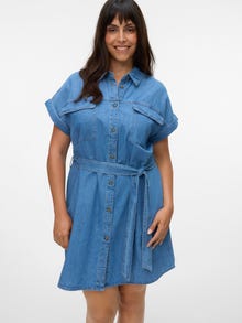 Vero Moda VMCNOTUS Short dress -Medium Blue Denim - 10328623