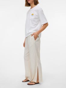 Vero Moda AWRYDER Vysoký pás Nohavice -Snow White - 10328663