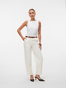 Vero Moda VMWHITNEY Talle medio Corte mom Vaqueros -Ecru - 10328693