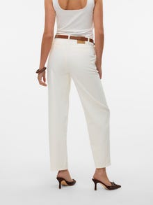 Vero Moda VMWHITNEY Talle medio Corte mom Vaqueros -Ecru - 10328693