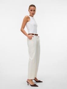 Vero Moda VMWHITNEY Talle medio Corte mom Vaqueros -Ecru - 10328693