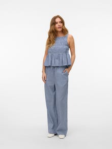 Vero Moda VMROBERTA Vita alta Pantaloni -Blue Depths - 10328741