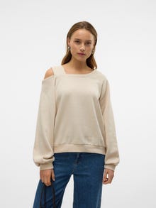 Vero Moda VMGINA Sweatshirt -Oatmeal - 10328758
