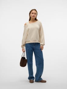 Vero Moda VMGINA Sweatshirt -Oatmeal - 10328758