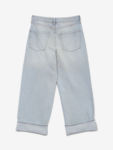 Vero Moda VMDARCY Middels høyt snitt Wide Leg Fit Jeans -Light Grey Denim - 10328811