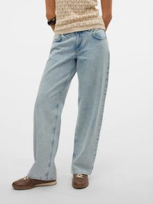 Vero Moda VMRANCY Talle medio Corte wide leg Vaqueros -Light Blue Denim - 10328902