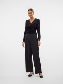 Vero Moda VMHENNA Korkea vyötärö Housut -Obsidian - 10329133