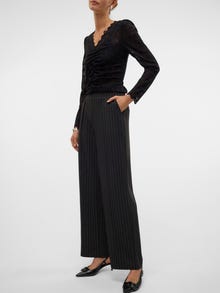 Vero Moda VMHENNA Korkea vyötärö Housut -Obsidian - 10329133