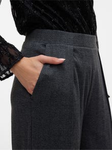 Vero Moda VMHENNA Wysoka talia Spodnie -Dark Grey Melange - 10329133