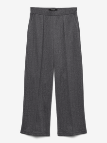 Vero Moda VMHENNA Wysoka talia Spodnie -Dark Grey Melange - 10329133