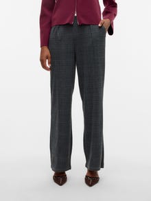 Vero Moda VMHENNA Wysoka talia Spodnie -Dark Grey Melange - 10329133