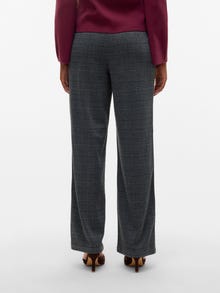 Vero Moda VMHENNA Wysoka talia Spodnie -Dark Grey Melange - 10329133
