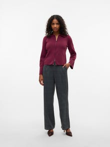 Vero Moda VMHENNA High waist Trousers -Dark Grey Melange - 10329133