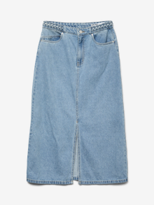 Vero Moda VMVERI Cintura alta Falda midi -Light Blue Denim - 10329295