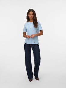 Vero Moda VMPAULINA T-Shirt -Cashmere Blue - 10329355