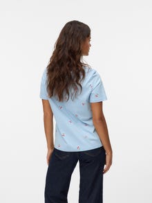 Vero Moda VMPAULINA T-Shirt -Cashmere Blue - 10329355