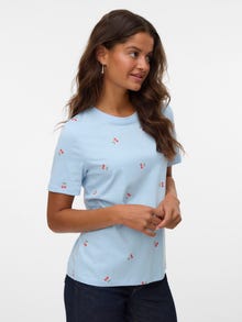 Vero Moda VMPAULINA T-shirts -Cashmere Blue - 10329355