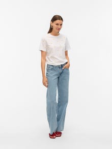 Vero Moda VMPAULINA T-shirts -Bright White - 10329355