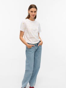 Vero Moda VMPAULINA T-shirts -Bright White - 10329355