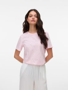 Vero Moda VMPAULINA T-Shirt -Pink-A-Boo - 10329355