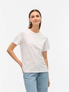 Vero Moda VMPAULINA T-shirts -Bright White - 10329355