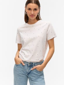 Vero Moda VMPAULINA T-shirts -Bright White - 10329355