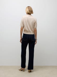 Vero Moda AWSIKITA Polo in maglia -Natural Melange - 10329594