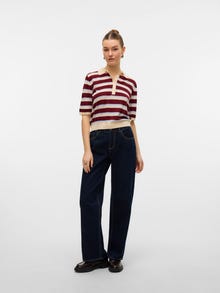 Vero Moda AWSIKITA Strikket poloshirt -Birch - 10329594