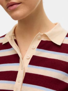 Vero Moda AWSIKITA Strikket poloshirt -Birch - 10329594