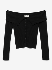 Vero Moda AWSIA Strikket cardigan -Black - 10329653