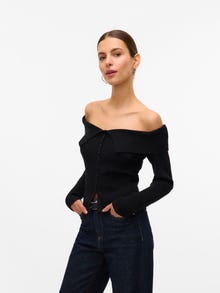 Vero Moda AWSIA Strikket cardigan -Black - 10329653