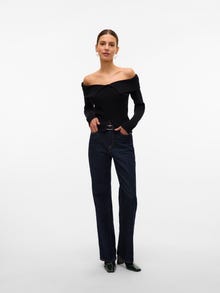 Vero Moda AWSIA Strikket cardigan -Black - 10329653
