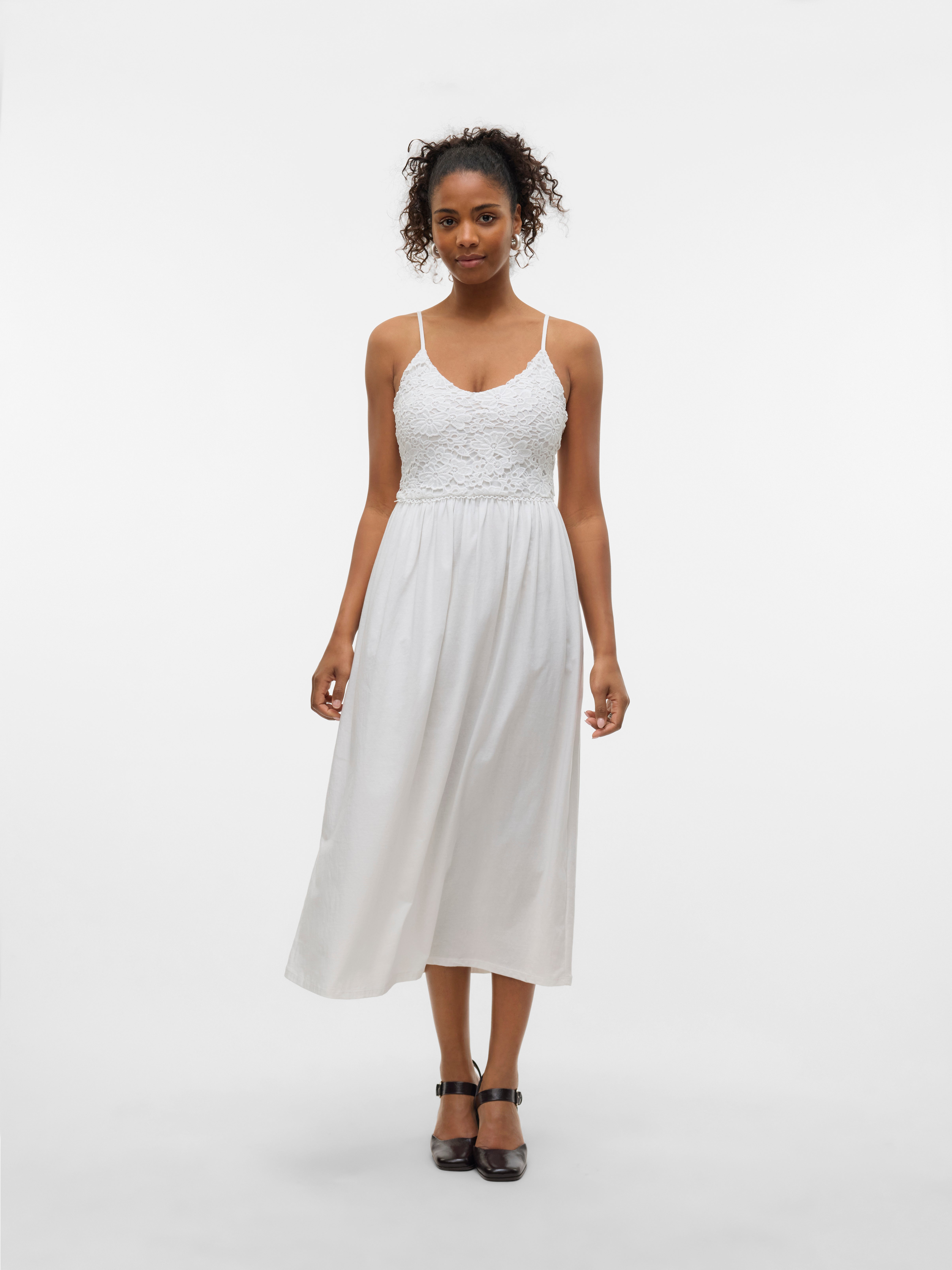Robe Midi Robe Blanche Vero Moda Robe 'Honey' VERO MODA En Blanc