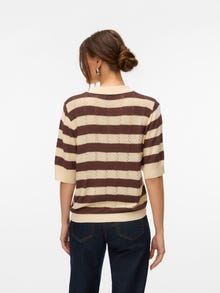 Vero Moda VMRANDI Gestricktes Poloshirt -Macadamia - 10329732